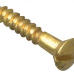 Wood Screw Slotted Raised Head ST Solid Brass 5/8in x 4 Forge Pack 40 FORFPRA584B