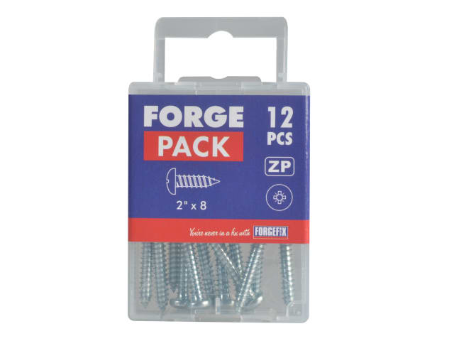 Self-Tapping Screw Pozi Compatible Pan Head ZP 2in x 8 ForgePack 12 FORFPS28Z - Image 3