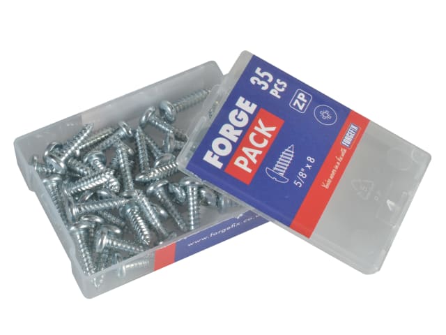 Self-Tapping Screw Pozi Compatible Pan Head ZP 5/8in x 8 ForgePack 35 FORFPS588Z - Image 4