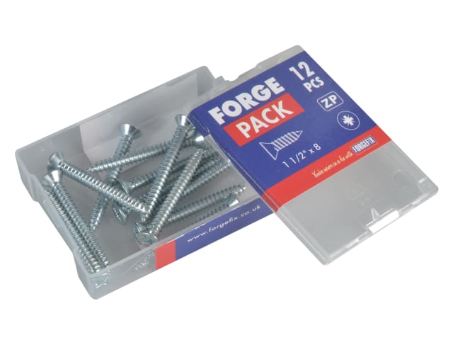 Self-Tapping Screw Pozi Compatible CSK ZP 1.1/2in x 8 ForgePack 12 FORFPSC1128Z - Image 4