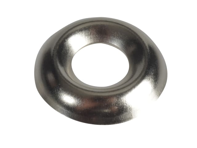 Screw Cup Washers Nickle Plated No.10 Forge Pack 20 FORFPSCW10N