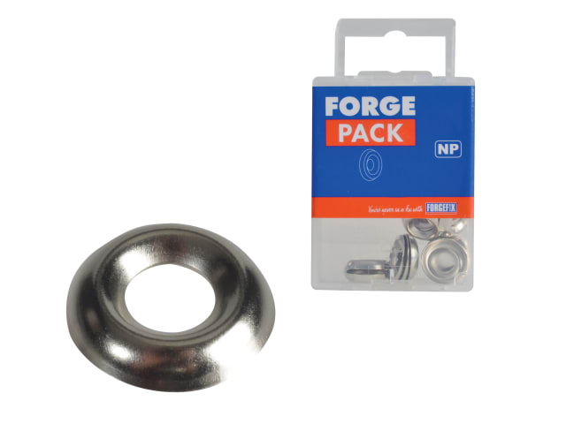 Screw Cup Washers Nickle Plated No.10 Forge Pack 20 FORFPSCW10N - Image 4