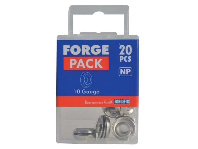 Screw Cup Washers Nickle Plated No.10 Forge Pack 20 FORFPSCW10N - Image 2