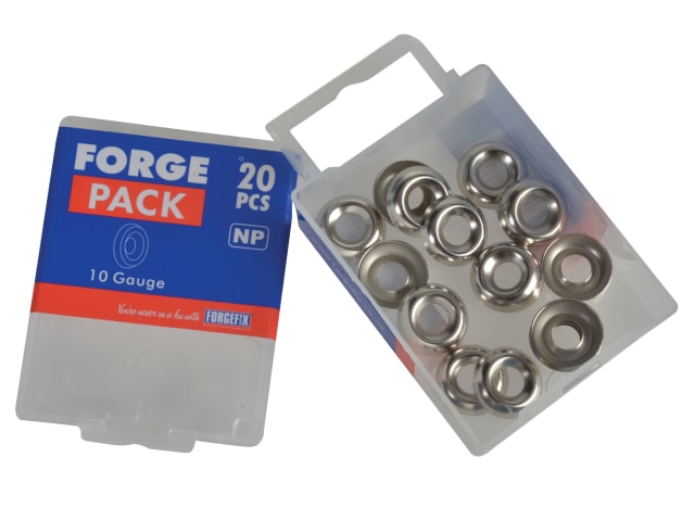 Screw Cup Washers Nickle Plated No.10 Forge Pack 20 FORFPSCW10N - Image 3