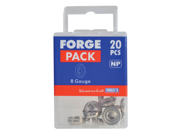 Screw Cup Washers Nickle Plated No.8 Forge Pack 20 FORFPSCW8N - Image 2