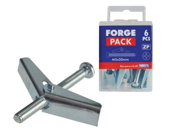 Plasterboard Spring Toggle ZP M5 X 50mm Forge Pack 6 FORFPTOG550 - Image 2
