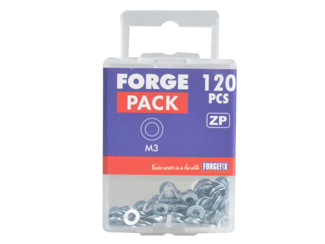 Flat Washers DIN125 ZP M3 ForgePack 120 FORFPWAS3 - Image 2