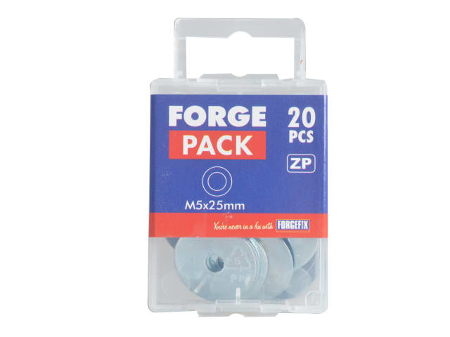 Flat Penny Washers ZP M5 x 25mm ForgePack 20 FORFPWAS525 - Image 2