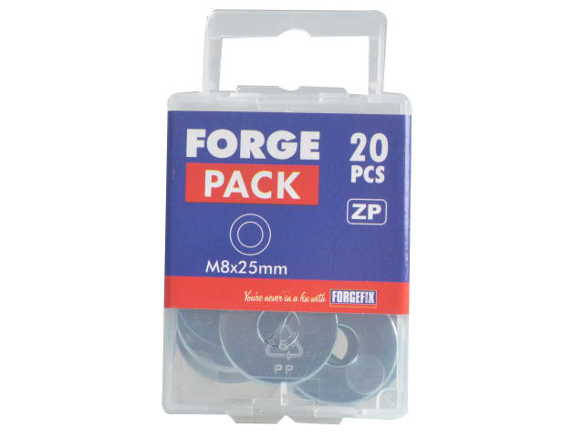 Flat Washers ZP M8 x 25mm ForgePack 20 FORFPWAS825 - Image 2
