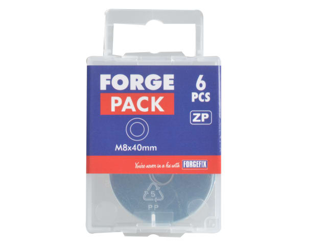Flat Repair Washers ZP M8 x 40mm ForgePack 6 FORFPWAS840 - Image 2