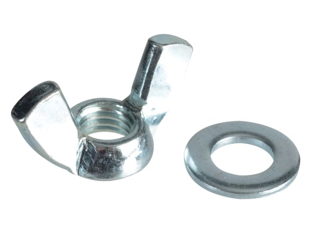 Wing Nut & Washers ZP M10 Forge Pack 6 FORFPWING10