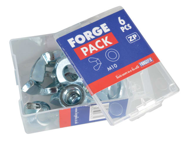 Wing Nut & Washers ZP M10 Forge Pack 6 FORFPWING10 - Image 3