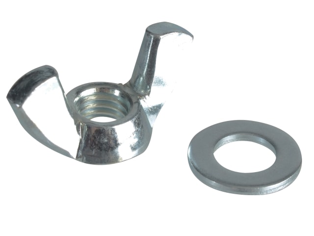 Wing Nut & Washers ZP M8 Forge Pack 8 FORFPWING8