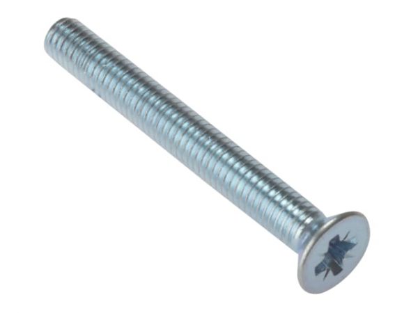 Machine Screw Pozi Compatible CSK ZP M6 x 20mm Bag 25 FORMSCSK620M