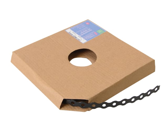 Black Plastic Coated Pre-Galvanised Band 12mm x 0.8 x 10m Box 1 FORPCBB12