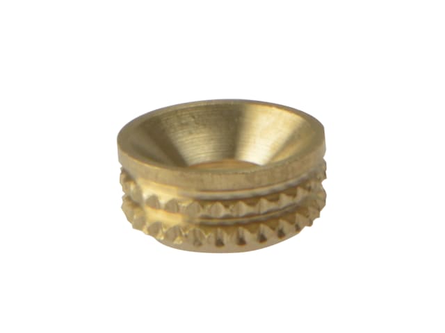 Screw Cup Sockets Solid Brass Polished No. 8 Bag 100 FORSCS8BM