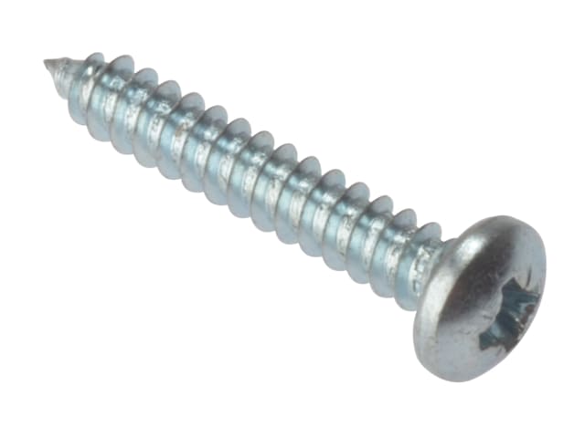 Self-Tapping Screw Pozi Compatible Pan Head ZP 5/8in x 8 Box 200 FORSTP588Z