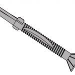 TechFast Timber to Steel CSK/Wing Screw No.5 Tip 5.5 x 110mm Box 50 FORTFC55110H