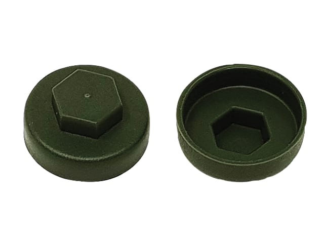 TechFast Cover Cap Olive Green 16mm (Pack 100) FORTFCC16OG