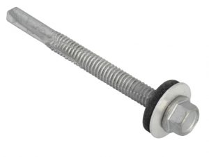 TechFast Hex Head Roofing Screw Self-Drill Heavy Section 5.5 x 80mm Pack 50 FORTFHH5580