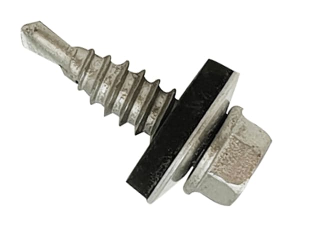 TechFast Self-Drilling Stitching Hex Screw & Washer No.1 Tip 6.3 x 22mm Box 100 FORTFHWD6322