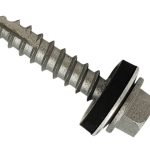TechFast Metal Roofing to Timber Hex Screw T17 Gash Point 6.3 x 60mm Box 100 FORTFHWP6360