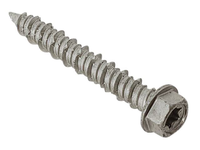TechFast Masonry Screw TORX® Compatible Hex 6.3 x 45mm (Box 100) FORTFMH6345