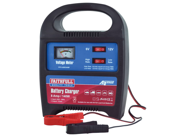 Vehicle Battery Charger 9-112Ah 8 amp FPPAUBC8AMP