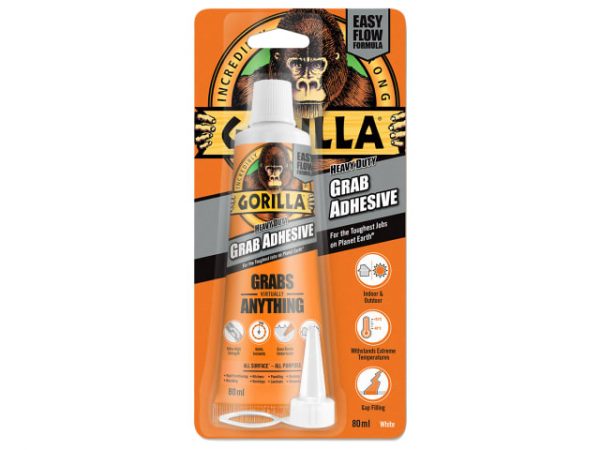 Gorilla Heavy-Duty Grab Adhesive White 80ml GRGHDGA80WH
