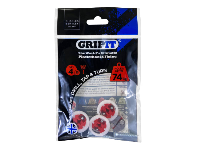 Red Plasterboard Fixings 18mm (Pack 4) GRP184 - Image 6