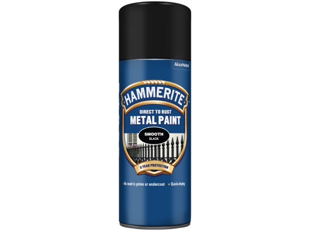Direct to Rust Smooth Finish Aerosol Black 400ml HMMSFBLAERO