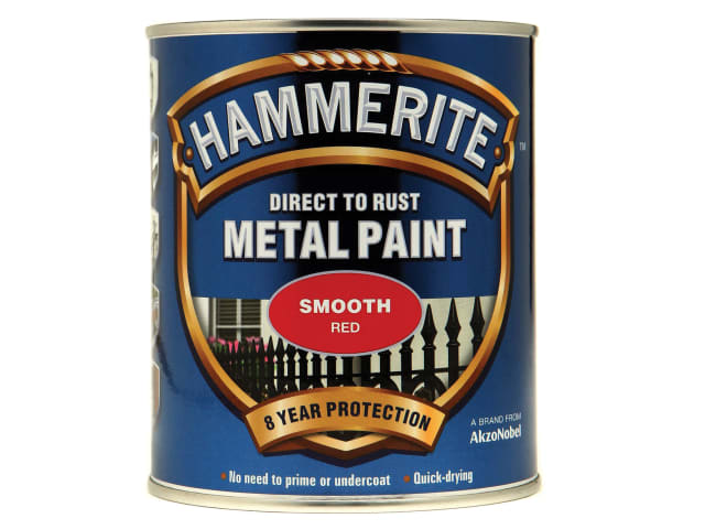 Direct to Rust Smooth Finish Metal Paint Red 750ml HMMSFR750
