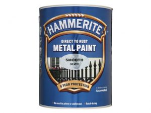 Direct to Rust Smooth Finish Metal Paint Silver 5 Litre HMMSFS5L