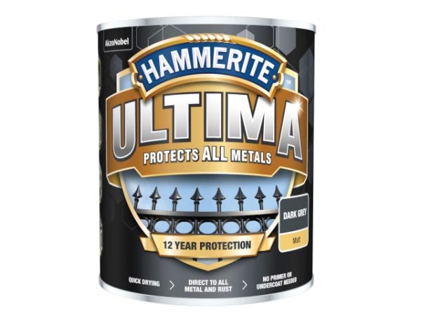 Ultima Metal Paint Matt Dark Grey 750ml HMMUMMDG750