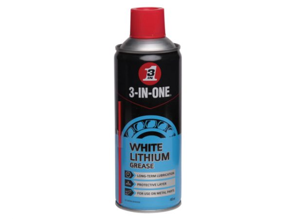 3-IN-ONE White Lithium Spray Grease 400ml HOW44016