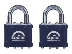 35T Stronglock Card (2) Padlocks 38mm Open Shackle Keyed HSQ35T