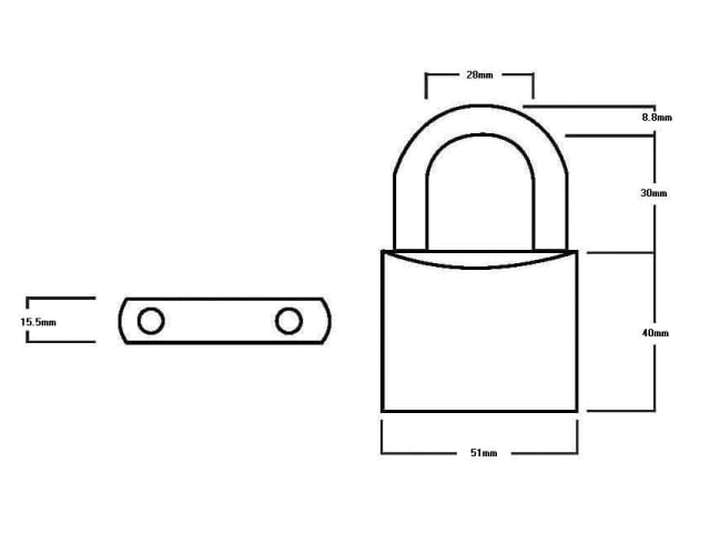 LN5T Lion Brass Padlocks 5-Pin 50mm Twin Pack HSQLN5T - Image 2