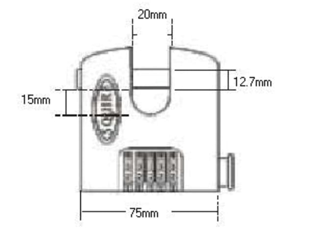 SHCB75 Stronghold Re-Codeable Padlock 5-Wheel HSQSHCB75 - Image 2
