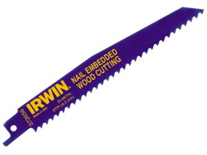 656R 150mm Sabre Saw Blade Nail Embedded Wood Cut Pack of 5 IRW10504155
