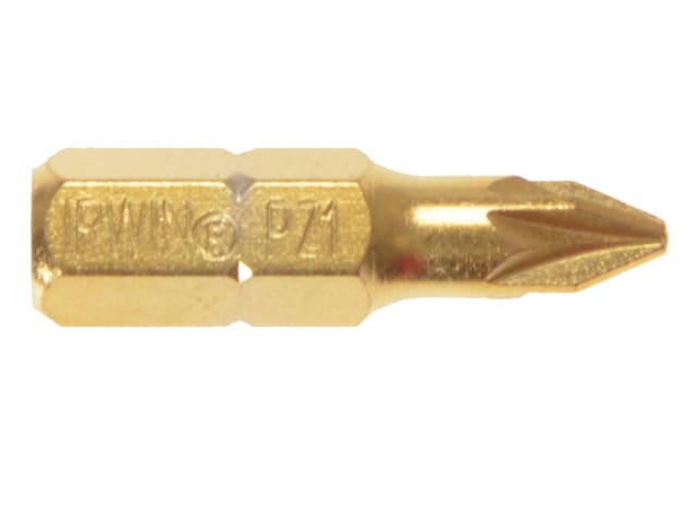 Screwdriver Bits Pozidriv PZ1 25mm Titanium (Pack 10) IRW10504341