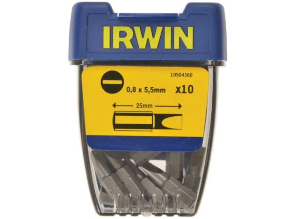 Screwdriver Bits Slotted 5.5 x 25mm (Pack 10) IRW10504360 - Image 2