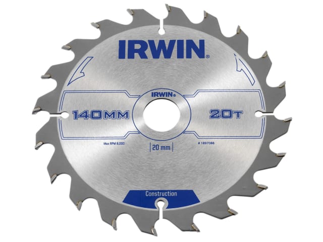 Construction Circular Saw Blade 140 x 20mm x 20T ATB IRW1897088