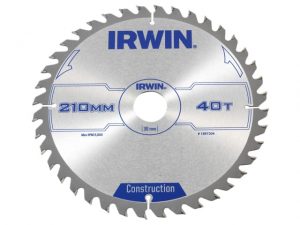 Construction Circular Saw Blade 210 x 30mm x 40T ATB IRW1897204