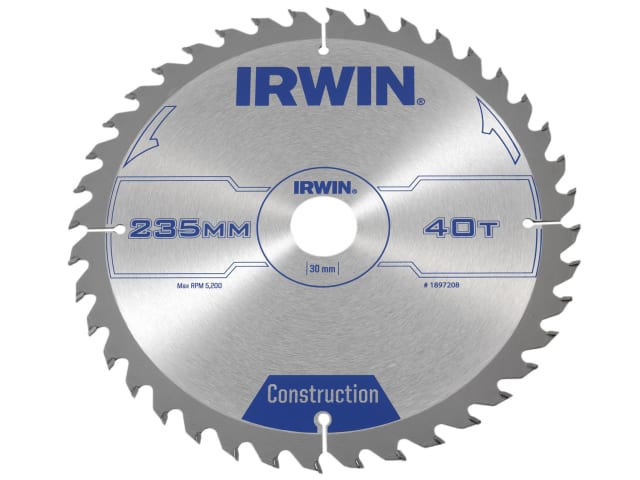 Construction Circular Saw Blade 235 x 30mm x 40T ATB IRW1897208