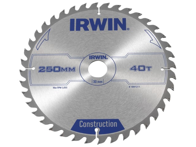 General Purpose Table & Mitre Saw Blade 250 x 30mm x 40T ATB IRW1897211