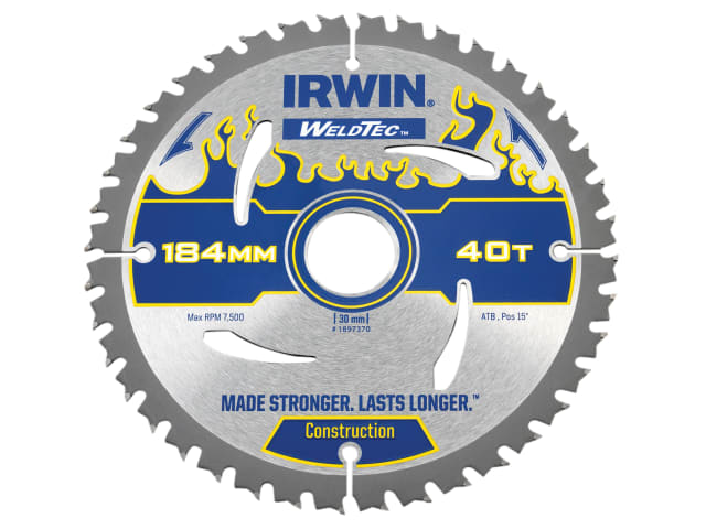 Weldtec Circular Saw Blade 184 x 30mm x 40T ATB IRW1897370