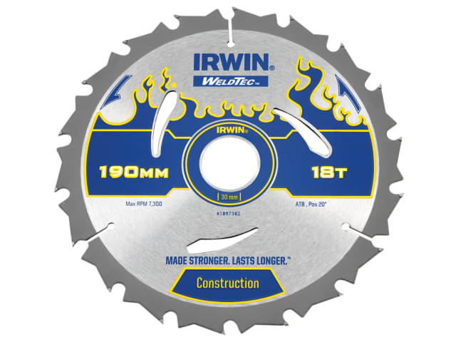 Weldtec Circular Saw Blade 190 x 30mm x 18T ATB IRW1897382