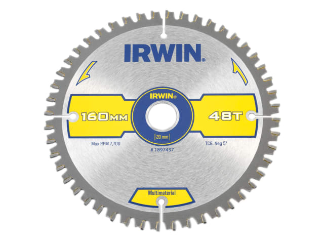 Multi Material Circular Saw Blade 160 x 20mm x 48T TCG IRW1897437
