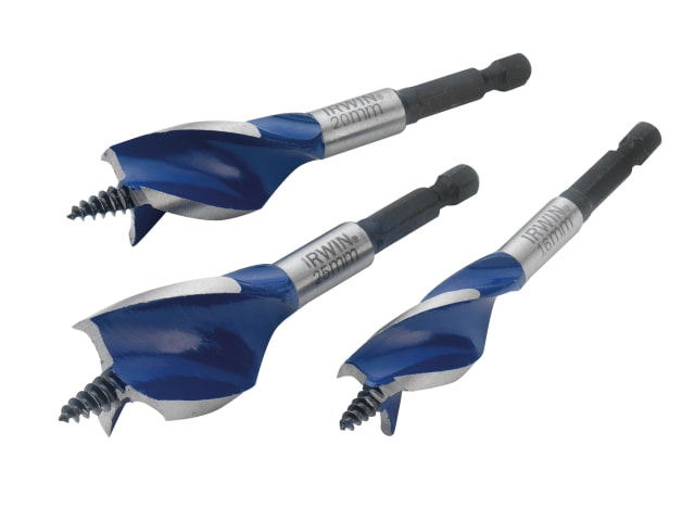 Blue Groove 6X Stubby Wood Bit Set - 3 Piece 16-25mm IRW1922006