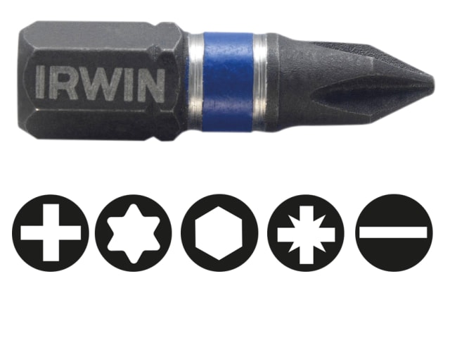 Impact Screwdriver Bits Phillips PH1 25mm (Pack 2) IRW1923286 - Image 4